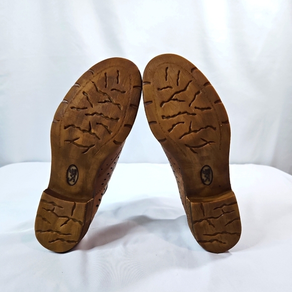 Sofft Brown Leather Ankle Boots Size 8 - Picture 7 of 8